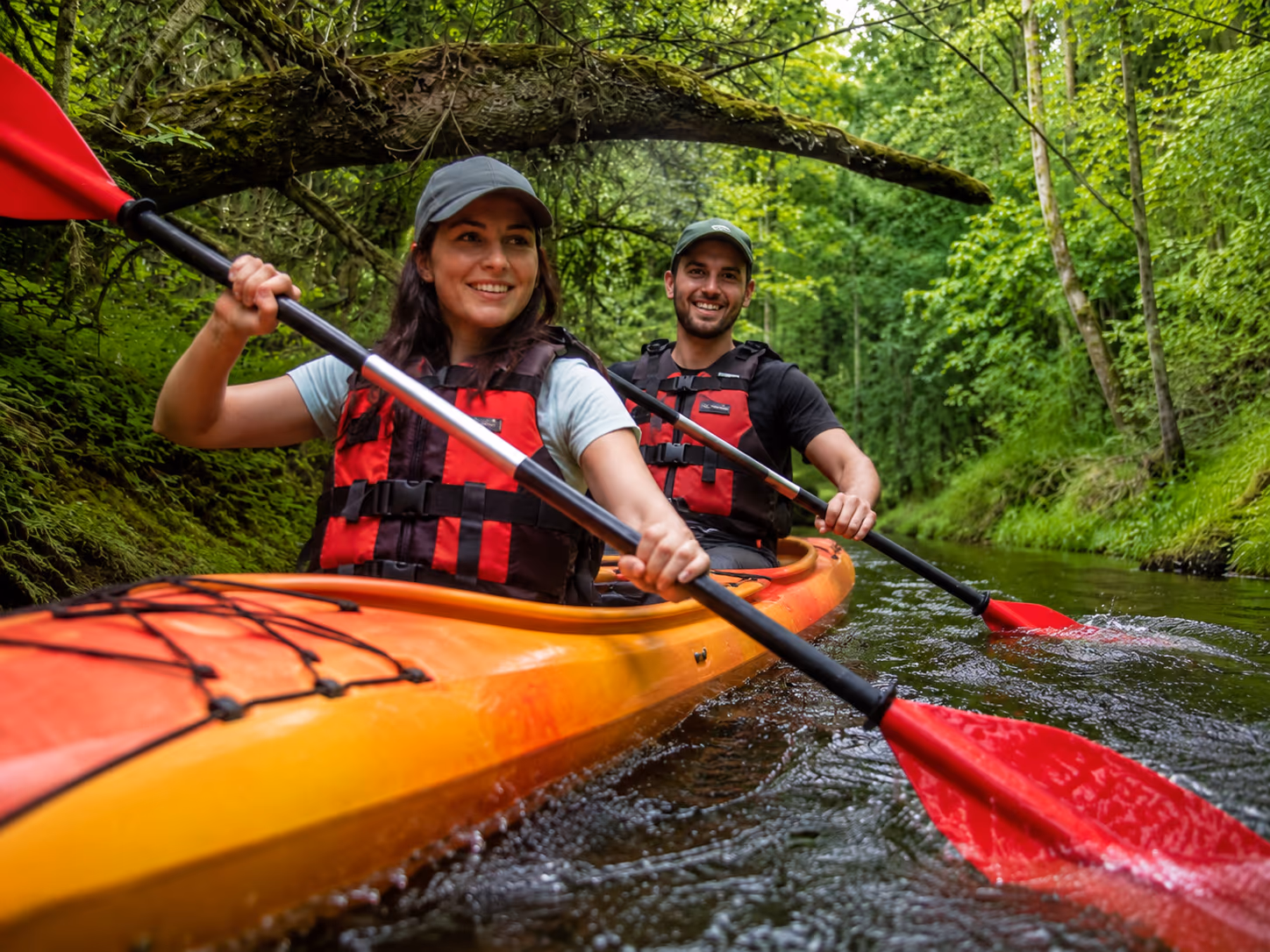Kayaking the Siesartis river.